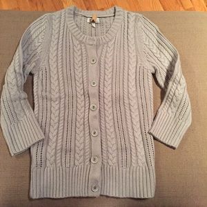 Grey knit cardigan